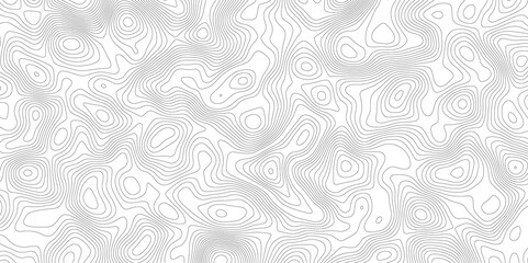 Topographic map background geographic line map with elevation assignments. Modern design with White background with topographic wavy pattern design.paper texture Imitation of a geographical map shades