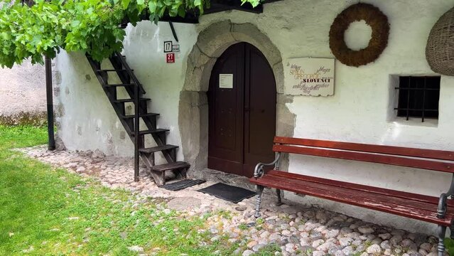 Birth house of Slovenian poet Simon Gregorcic in Vrsno village, Slovenia
