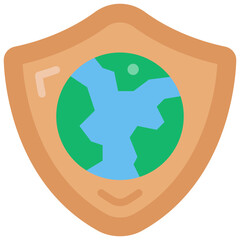 protect the planet flat icon