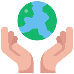save the planet flat icon