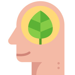 think eco flat icon