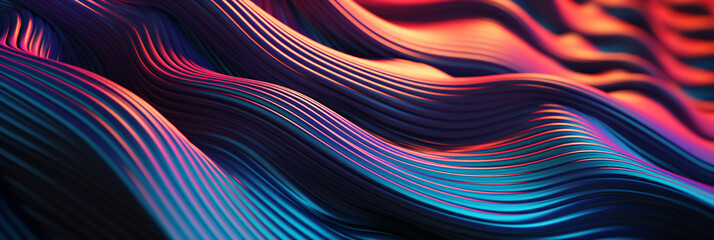 Abstract technology fabric waves background - Generative AI