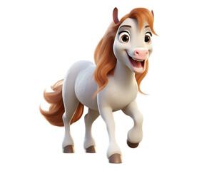  Cute 3D Horses  Delightful Livestock in the Countryside 
Transparent Background Generative Ai