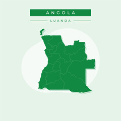 Vector illustration vector of Angola map Africa