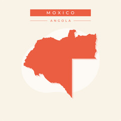 Obraz premium Vector illustration vector of Moxico map Africa