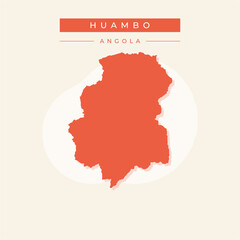 Vector illustration vector of Huambo map Africa