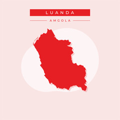 Vector illustration vector of Luanda map Africa