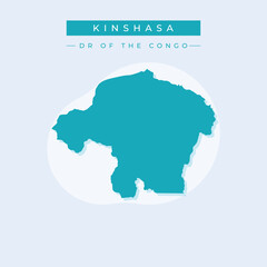 Vector illustration vector of Kinshasa map Democratic republic of the Congo