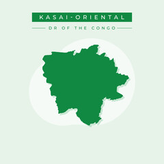Obraz premium Vector illustration vector of Kasai-Oriental map Democratic republic of the Congo