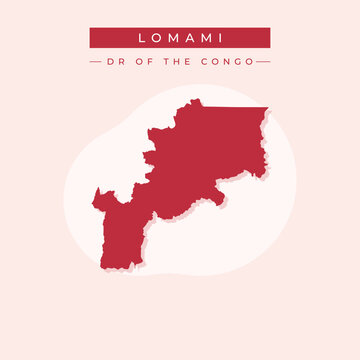 Vector illustration vector of Lomami map Democratic republic of the Congo