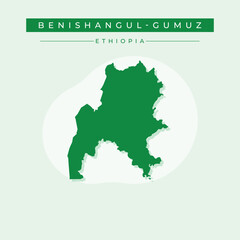 Vector illustration vector of Benishangul-Gumuz map Ethiopia
