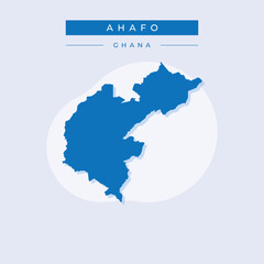 Vector illustration vector of Ahafo map Ghana
