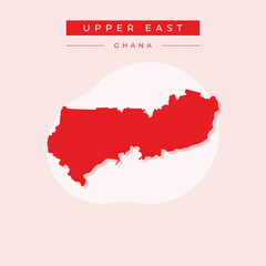 Vector illustration vector of Upper East map Ghana
