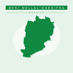 Vector illustration vector of Béni Mellal-Khénifra map Morocco