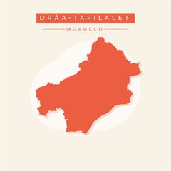 Obraz premium Vector illustration vector of Drâa-Tafilalet map Morocco