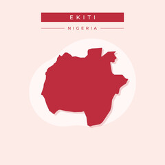 Vector illustration vector of Ekiti map Nigeria