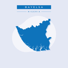 Vector illustration vector of Bayelsa map Nigeria