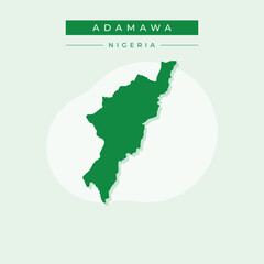 Vector illustration vector of Adamawa map Nigeria
