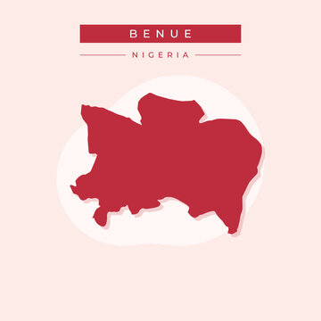 Vector illustration vector of Benue map Nigeria