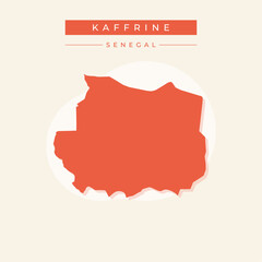 Vector illustration vector of Kaffrine map Senegal