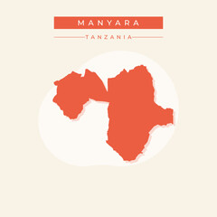 Vector illustration vector of Manyara map Tanzania