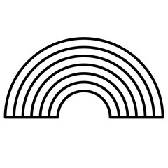 rainbow line icon