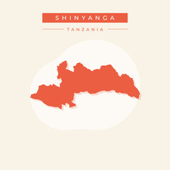 Vector illustration vector of Shinyanga map Tanzania