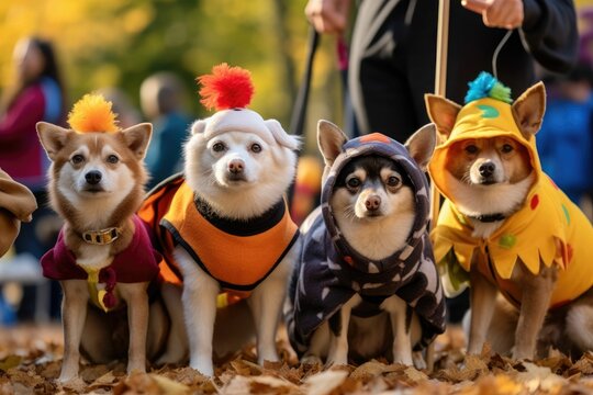 Pet Costume Contest at an Autumn Pet Festival