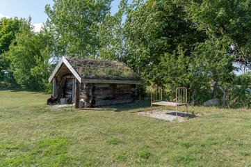 Traditional building in island Abruka, Estonia