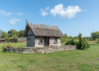 Traditional building in island Abruka, Estonia
