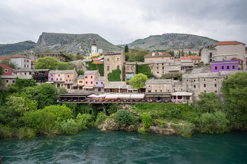 Fototapeta na wymiar Old Town of Mostar - Bosnia and Herzegovina