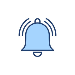 Bell icon vector. Notification sign and symbol for web site design