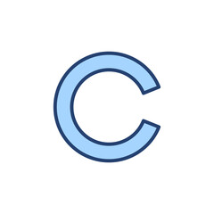 Copyright icon vector. copyright sign and symbol