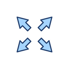 Fullscreen Icon vector. Expand to full screen sign and symbol. Arrows symbol
