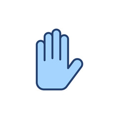 Hand icon vector. hand sign and symbol. palm