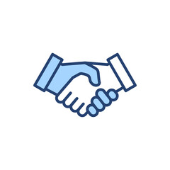 Handshake icon vector. business handshake sign and symbol. contact agreement