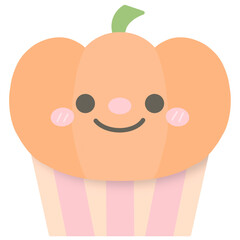 Cute pumpkinHalloween cupcake
