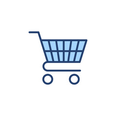 Shopping icon vector. Shopping cart sign and symbol. Trolley icon