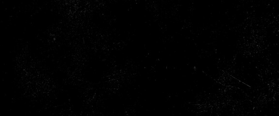 White dust and scratches on a black background, dust and scratches design, aged photo editor layer, black grunge abstract background, white dust and scratches on a black background.