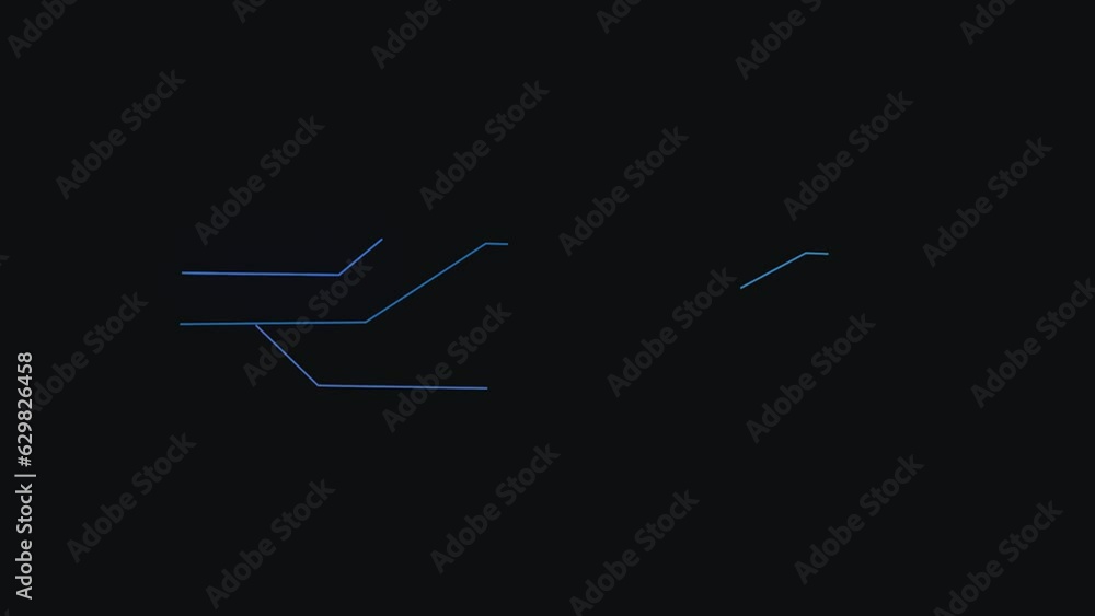 Poster after effects circuit board lines. lines of current flowing in the circuit board