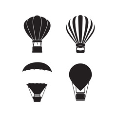 Air balloon icon logo vector illustration template design.