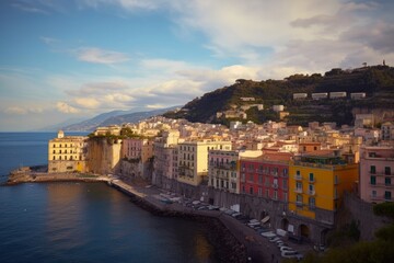 Obraz premium Panorama of medieval stronghold town of Sorano in Tuscany, Italy, Generative AI