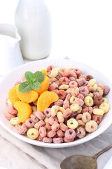 bowl of muesli and fruits