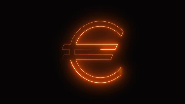 euro symbol on black background