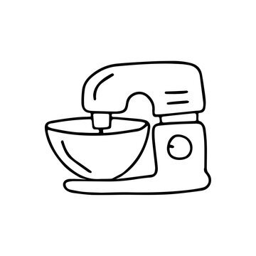 recommend clip art: Hand drawn vector illustration of mixer