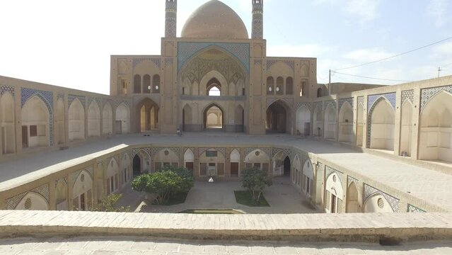 Agha Bozorg mosque with sunken courtyard Kashan Iran