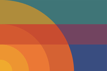 Geometric of artwork. Design mid century modern wall art of colorful. Design print for illustration, digital print, wallpaper, carpets, background. Set 5