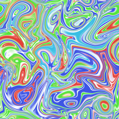 Holographic seamless pattern. The effect of flowing iridescent liquid. Psychedelic effect. Fairy tale unicorn trend background. 90s fashion..