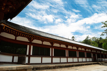 Japanese traditional cultural architecture, sky background