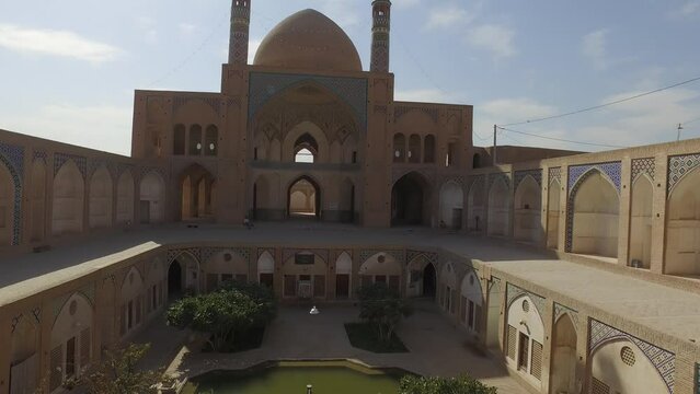 Agha Bozorg mosque with sunken courtyard Kashan Iran